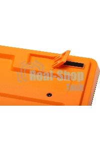 Клавиатура проводная A4Tech Fstyler FKS10, USB, черный/оранжевый