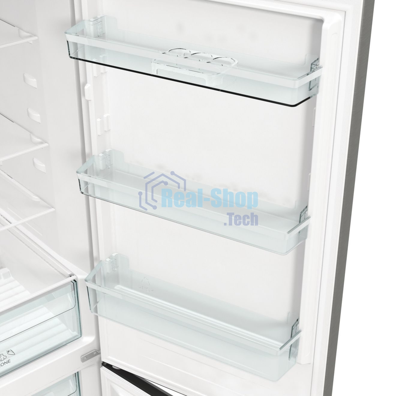 Холодильник Gorenje NRKE62XL серебристый металлик двухкамерный 203/99л морозилка снизу, No Frost