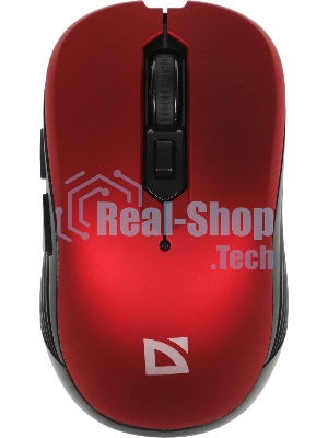 Мышь беспроводная Defender Gassa MM-105 красный, 1600 dpi, радиоканал, USB, кнопки - 6