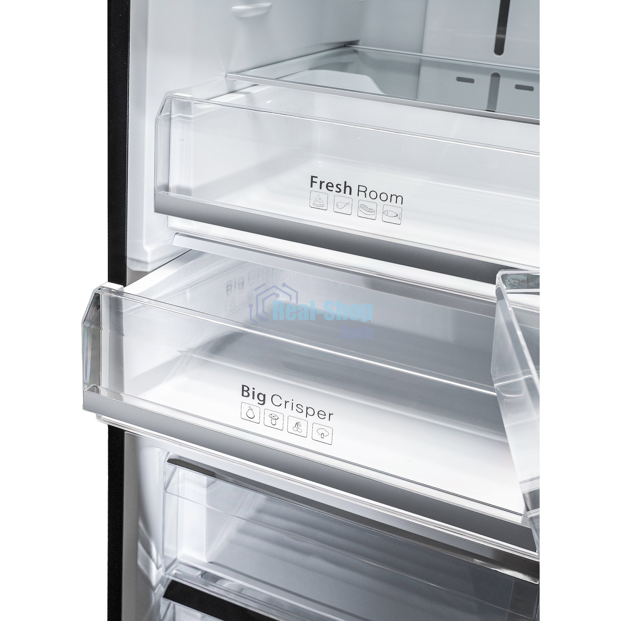 Холодильник DeLonghi DCS 19NFI NB DAMIANO черный двухкамерный 230/100л морозилка снизу, No Frost