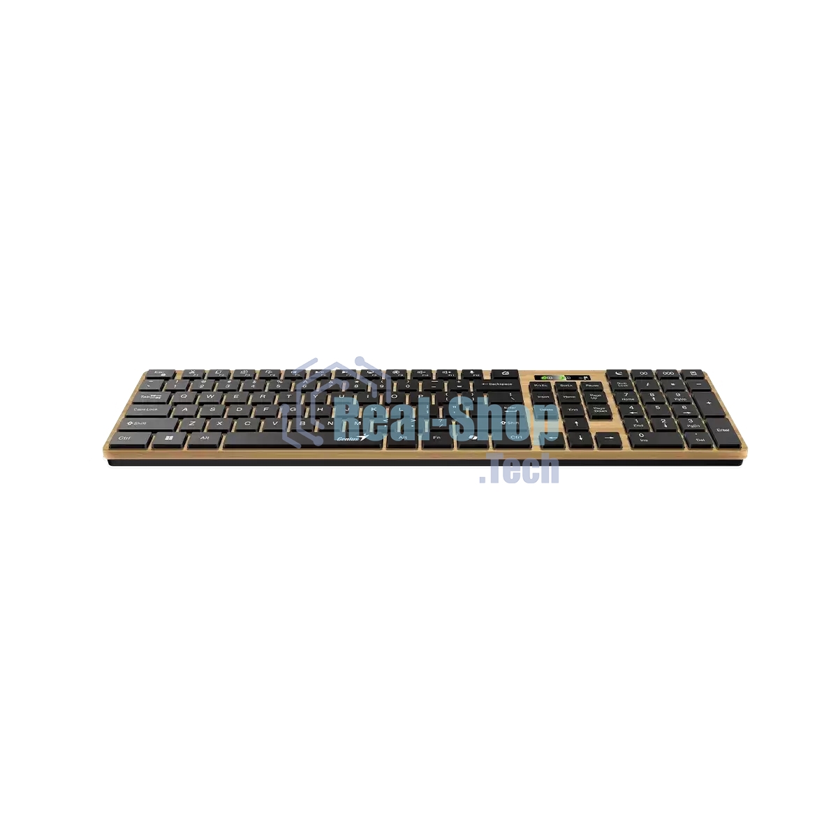 Клавиатура Genius Slimstar 7250BT гибридная, Bluetooth, радиоканал, сосновое дерево/чёрный