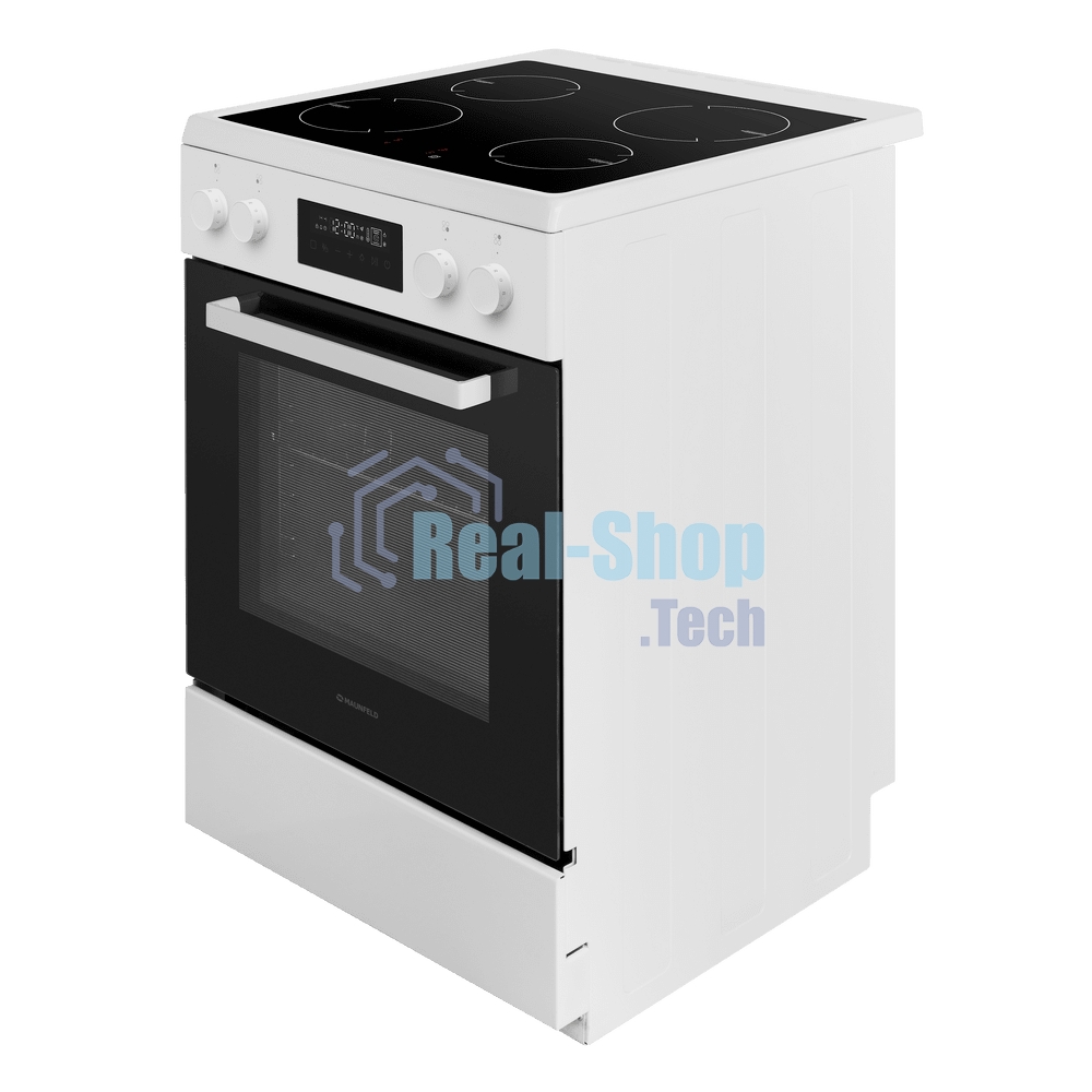 Плита электрическая MAUNFELD MIC611W01TD белый, конфорок 4 электрических (индукционных), духовка 59 л, 60 см x 84.5 см x 63 см