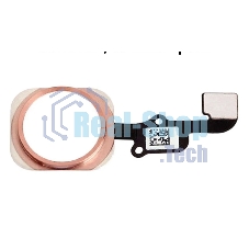 Кнопка HOME в сборе с механизмом и шлейфом для iPhone 6/6 Plus, золотая