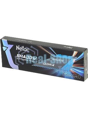 Оперативная память NETAC Shadow, DDR4, 16GB (1x16GB), 3200MHz, CL16, DIMM, с радиаторами, синий