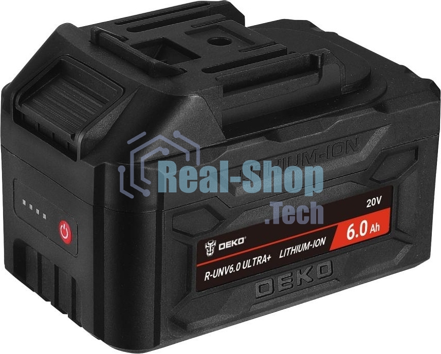 Аккумулятор DEKO R-UNV6.0 ULTRA+, Li-ion, 20В, 6.0А*ч, с повышенной токоотдачей