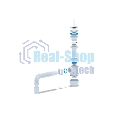 Сифон для мойки АНИ Грот 1 1/2' x 40 с гибкой трубой 40х40