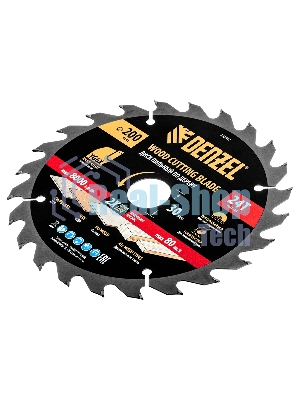 Пильный диск по дереву Denzel ф200 х 30 мм, 24 зубьев