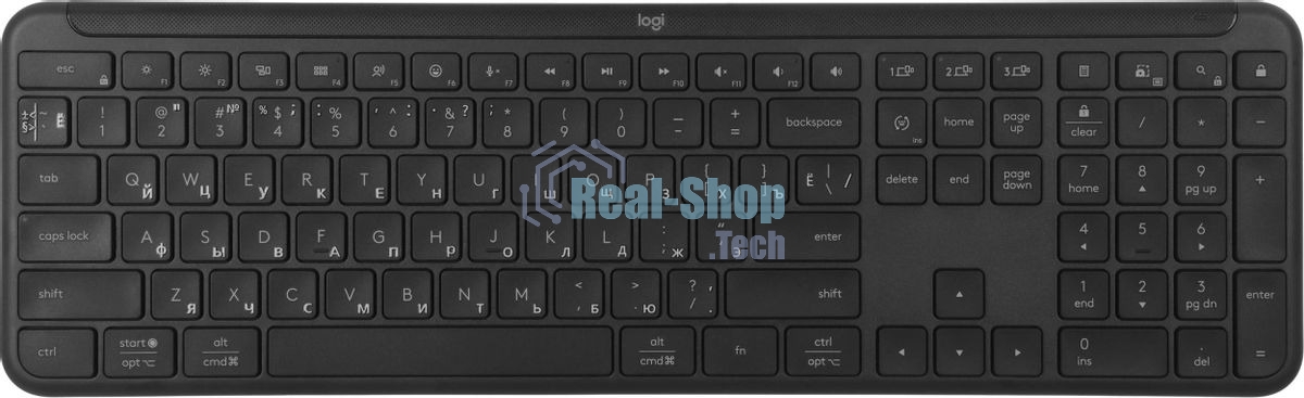 Комплект клавиатура+мышь Logitech MK950 беспроводной, USB, графитовый/чёрный