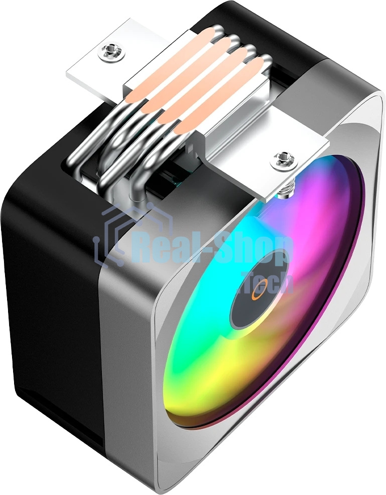 Кулер для процессора Ocypus Delta A40 EX BK Digital, 120мм ARGB FAN, Top Display Panel, 4 HEAT PIPES, 4-PIN PWM, 500-1800 RPM, 29DBA, HYDRO BEARING, LGA115X/1200/1700/18XX, AM4/AM5
