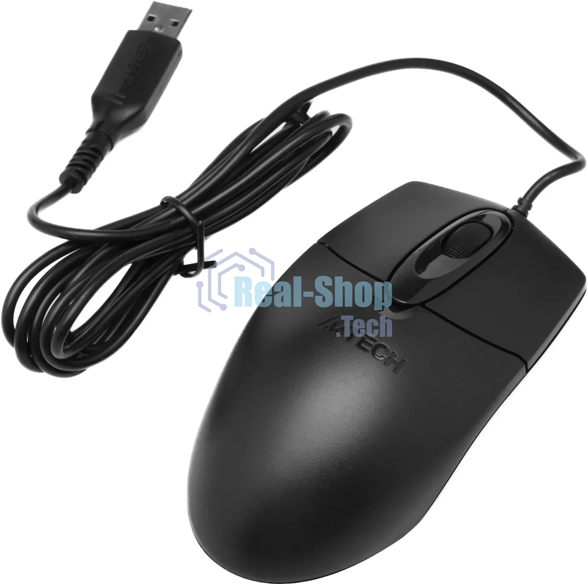 Мышь проводная A4Tech OP-720S черный, 1200 dpi, USB, кнопки - 3