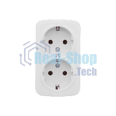 Розетка EKF Basic Минск EGR16-128-10 2-местная ОП 16А с заземлением белая