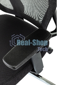 Кресло руководителя Бюрократ MC-412N-H черный сетка/ткань с подголов. крестов. металл хром