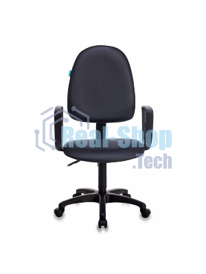 Кресло Бюрократ CH-1300N/OR-16 черный, экокожа, 120 кг, механизм качания