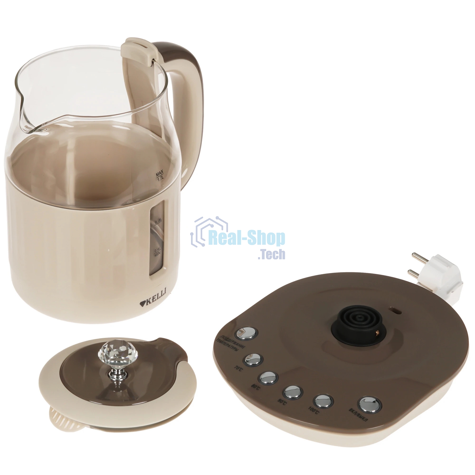 Чайник электрический Kelli KL-1373 кофейный