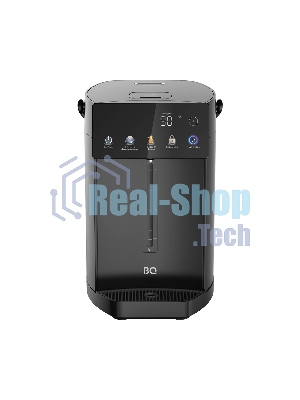 Термопот BQ TP5001 Black. Мощность 1600 Вт/Объем 5 л/Сенсорный LED-дисплей/Поддержание температуры/Функция дехлорирования/Регулировка темперы от 40 до 90 'C/Система защиты: от перегрева, от включения без воды, блокировка подачи воды/Внутренняя колба из нержавеющей стали AISI 304/Съемная крышка/Ручка для переноски/Электрическая помпа/Длина шнура 0.85 м