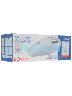 Пылесос ручной Bomann CB-967 белый, 200 Вт, уборка сухая, пылесборник контейнер 1.5 л