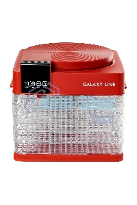 Сушилка для овощей и фруктов Galaxy Line GL 2630, красный, с электронным управлением, 450 Вт