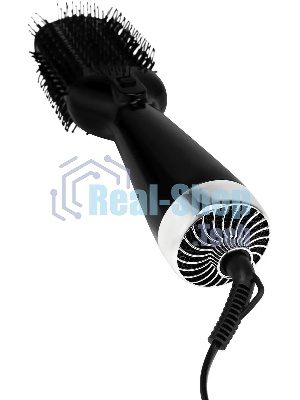 Фен-щётка Starwind SHB 7760 черный/серебристый, 1200 Вт, ионизация