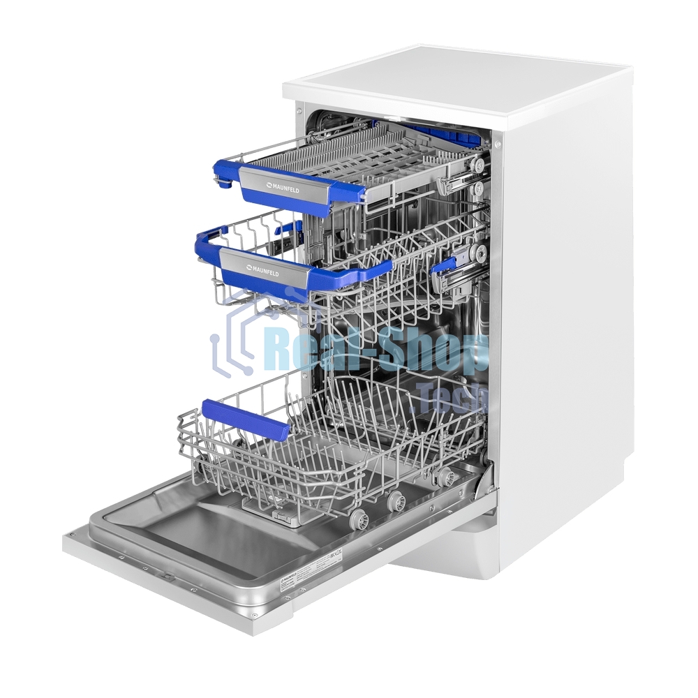 Посудомоечная машина MAUNFELD MWF45331W Inverter, белый, 45 см, 10 компл., 44 дБ, класс A+++