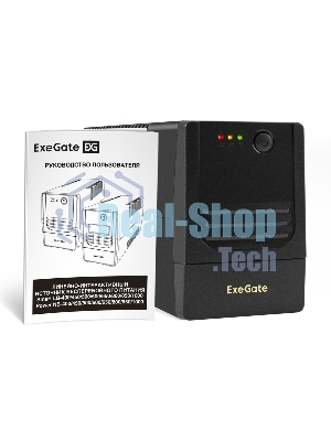 Источник бесперебойного питания ExeGate Power NB-850.LED.AVR.4C13 (850VA/510W, LED, AVR, 4*C13, батарея 12V 9Ah, черный)