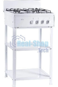 Плита газовая Flama AVG 1402 W белый,щиток, конфорок 4 шт, духовка 50 л, 50 см x 85 см x 58 см