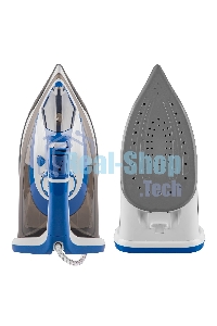 Утюг электрический Endever Delta-231, белый/синий/черный, 3000 Вт, Подача пара до 75 г/мин, Паровой удар до 190 г/мин, 10 шт/уп