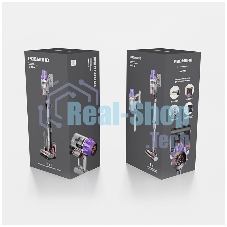 Пылесос вертикальный Redmond VH-1319 серый, питание от аккумулятора, 450 Вт, уборка влажная/сухая, пылесборник 0.6 л (работа от АКБ max 75 мин)