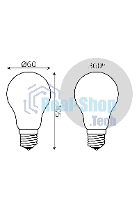 Лампа светодиодная Gauss Filament A60 E27 10Вт 4100К OPAL диммир