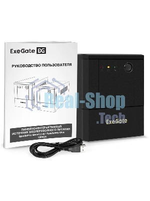 Источник бесперебойного питания ExeGate SpecialPro UNB-1000.LED.AVR.8C13.USB / 1000 ВА / 700 Вт / 8 x IEC 320 C13