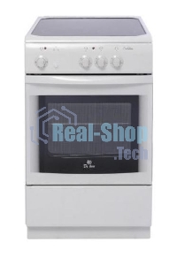 Электрическая плита De Luxe 506003.04ЭС белый, конфорок - 3 шт, духовка - 60 л, 87 см x 50 см x 60 см