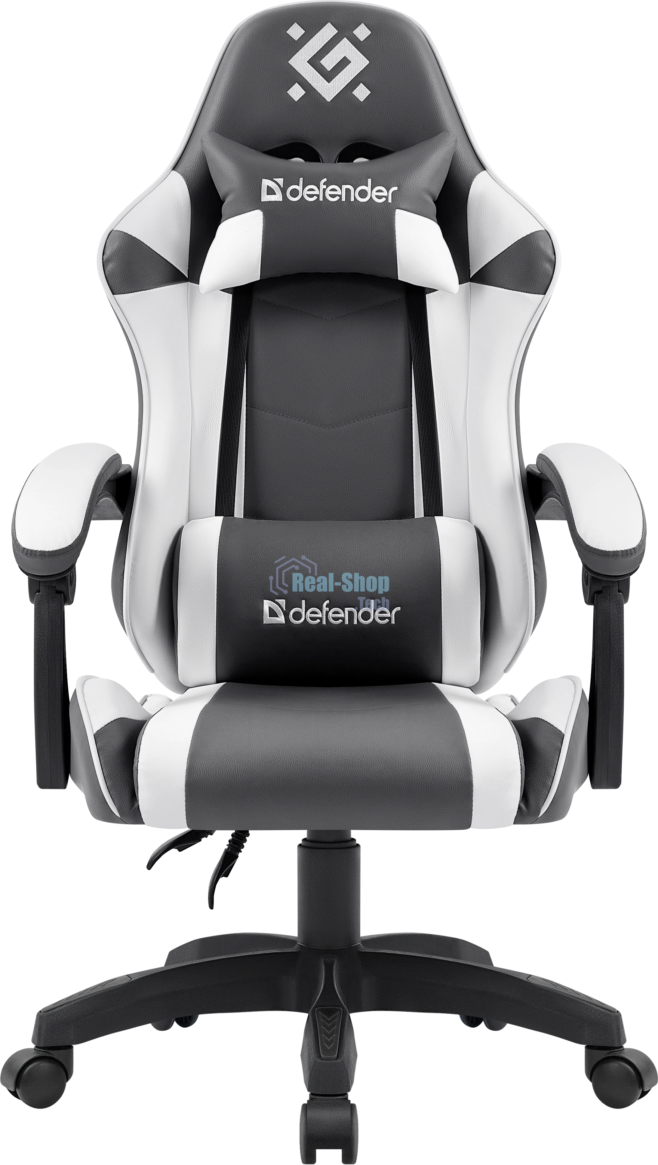 Кресло игровое Defender Fortune серый/белый, класс 4, PU