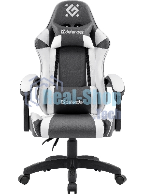 Кресло Defender Fortune серый, экокожа, 120 кг