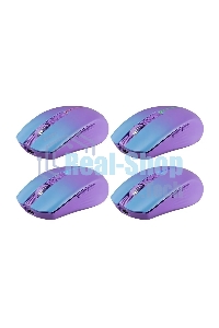 Мышь беспроводная Defender Mystery MM-301 фиолетовый, 1600 dpi, радиоканал, Bluetooth, USB, кнопки - 6