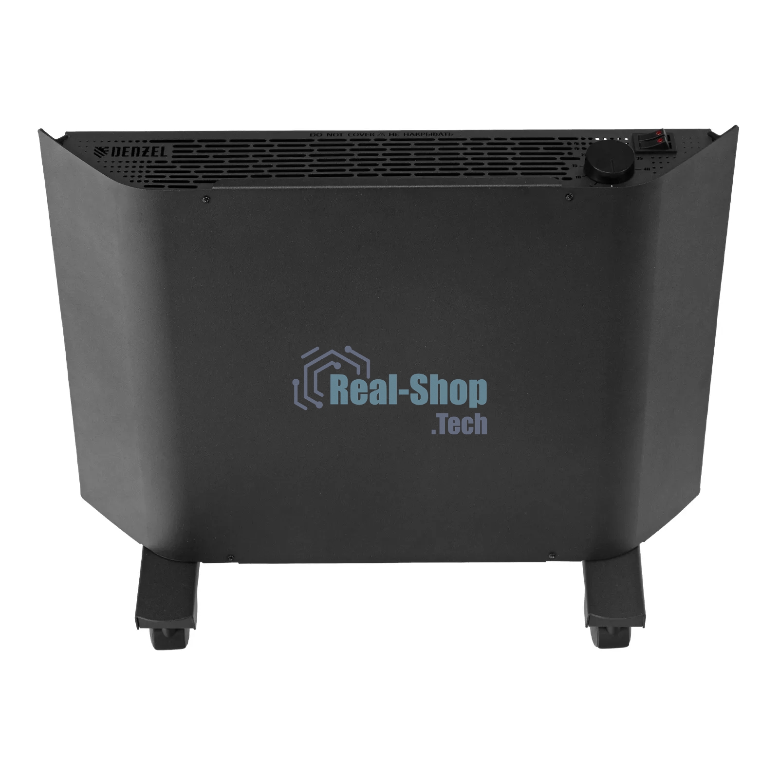 Конвектор Denzel XCE-1000B черный, 1000 Вт, 15 м2, термостат