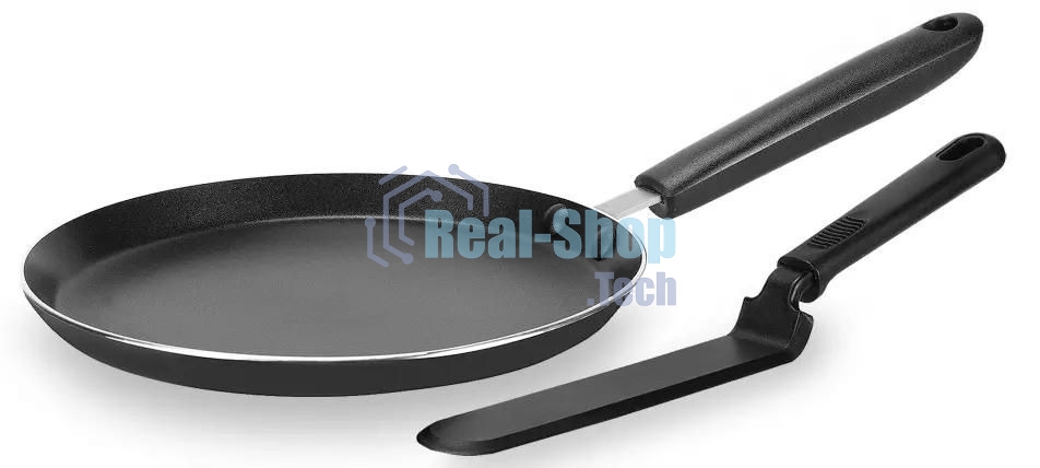 Сковорода блинная Rondell RDA-1407, 26 см, без крышки, черный