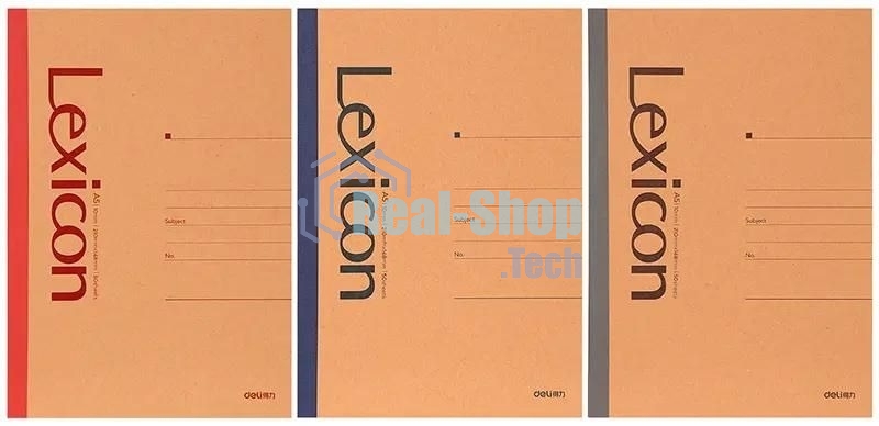 Тетрадь Deli 23210, A5, 50 листов, линейка, ассорти