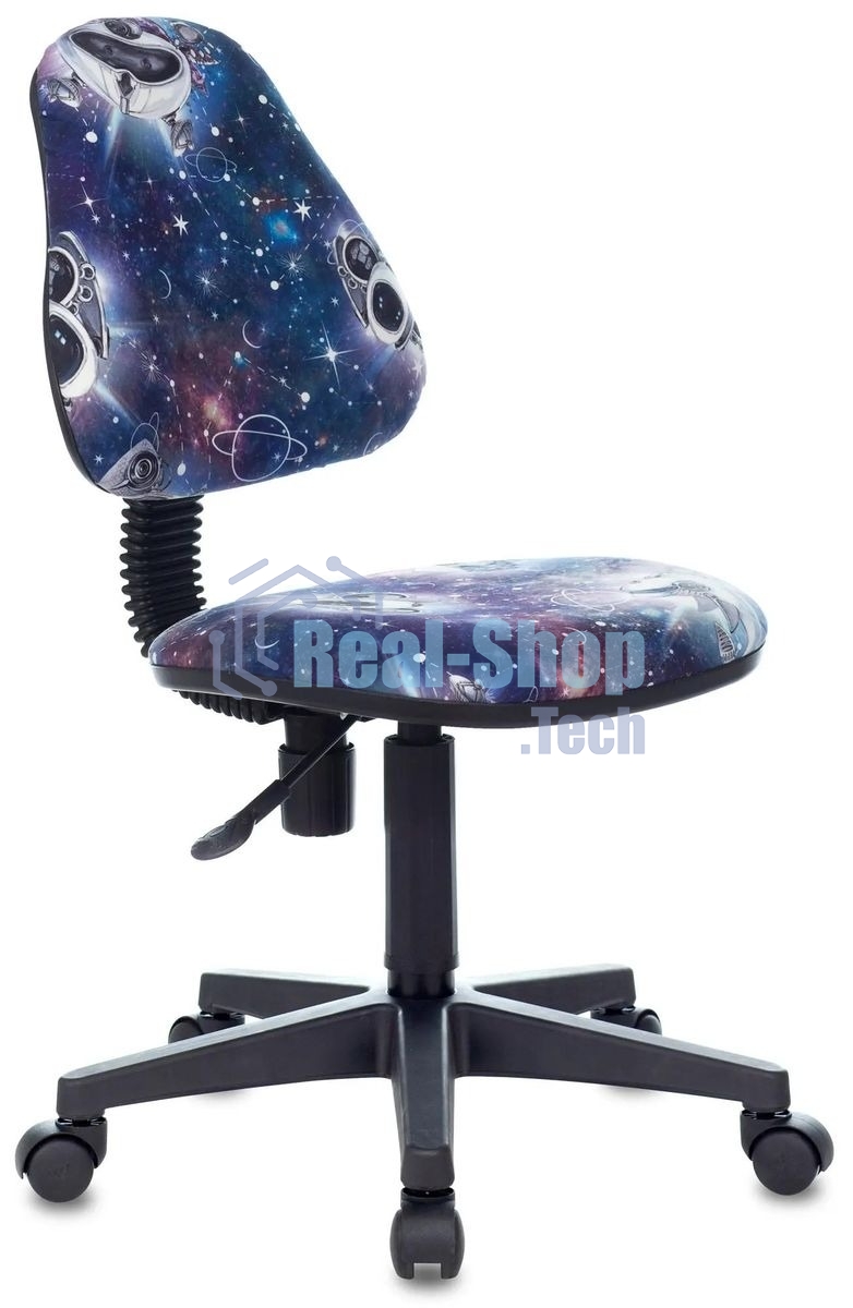 Кресло детское Бюрократ KD-4 синий космопузики крестовина пластик