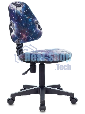 Кресло детское Бюрократ KD-4 синий космопузики крестовина пластик