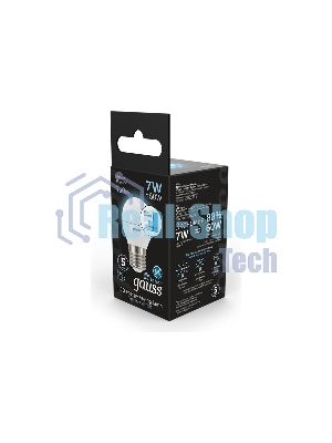 Лампа светодиодная Gauss LED Globe 7Вт E27 4100К step diммable (диммир.)