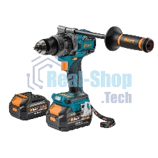 Дрель-шуруповерт Bort BAB-21Ix2Li-XDK, Аккумуляторная, 18В, 2 АКБ, Ударная