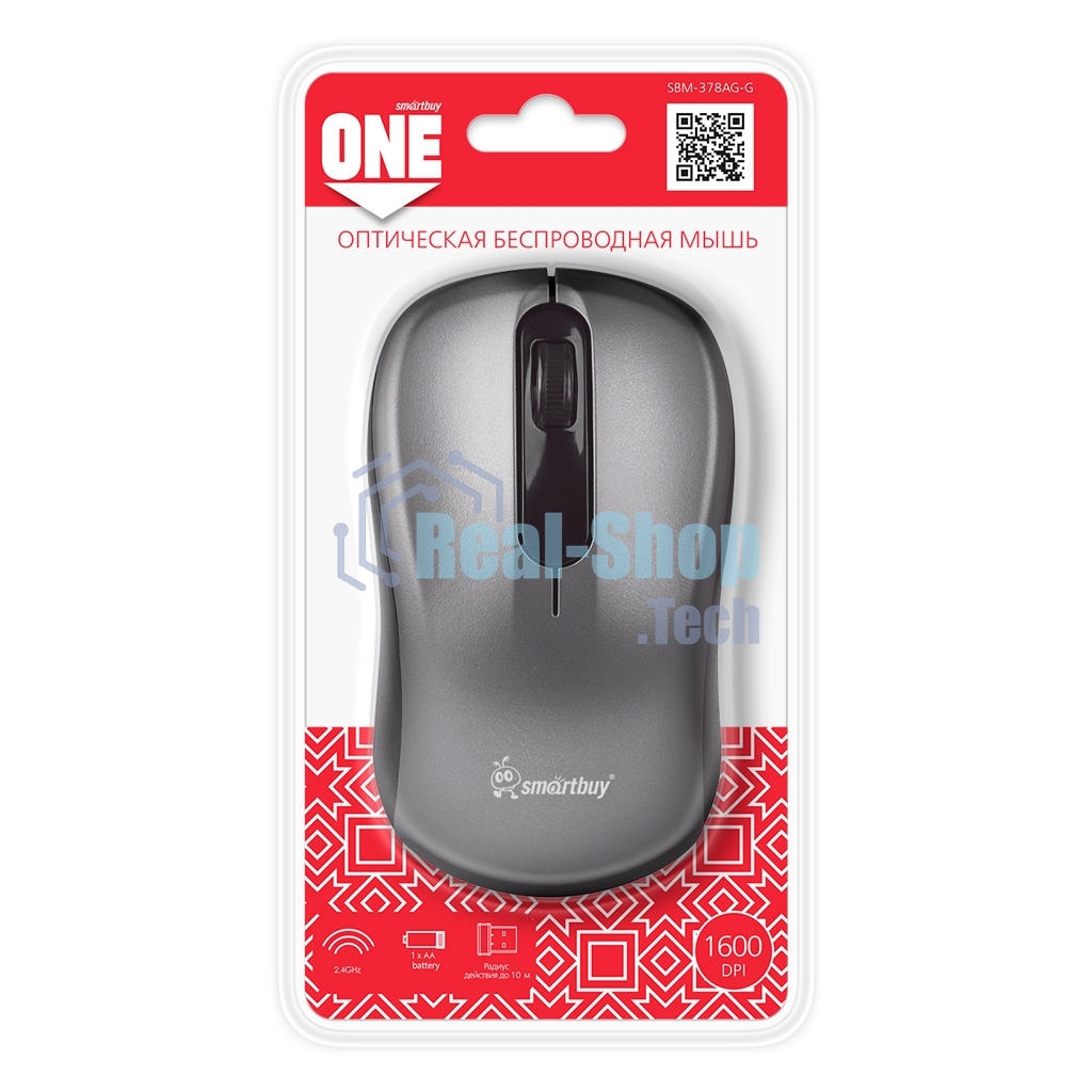 Мышь беспроводная Smartbuy ONE 378 серая (SBM-378AG-G)