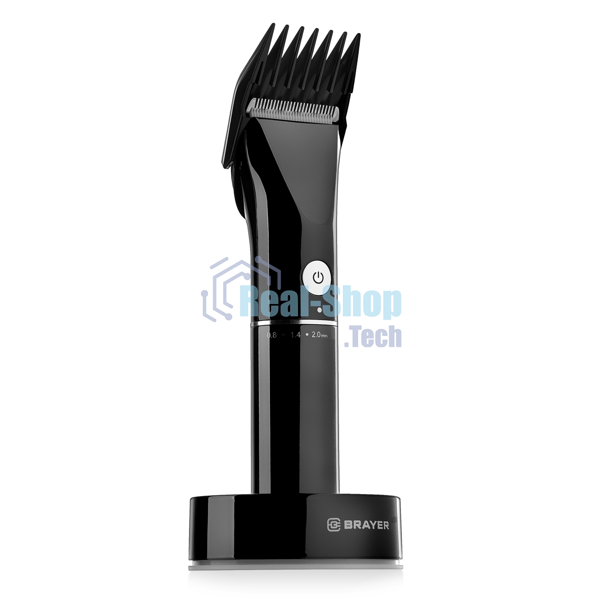 Машинка для стрижки BRAYER BR3400, LED-дисплей, 4 насад, турбо, титан. покр, регу. высоты лезвий