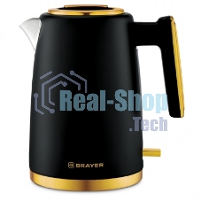 Чайник электрический BRAYER BR1017, 2200 Вт, 1,7 л, нерж.сталь, VNQ by STRIX, автоотключ