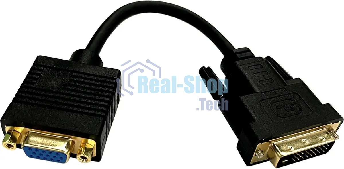 Переходник Buro DVI-D (m) VGA (f) 0.23м (BU-DVI-VGA) черный