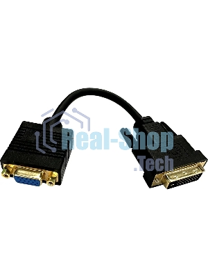 Переходник Buro DVI-D (m) VGA (f) 0.23м (BU-DVI-VGA) черный