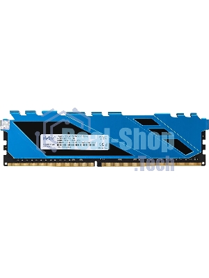 Оперативная память NETAC Shadow, DDR4, 16GB (1x16GB), 3200MHz, CL16, DIMM, с радиаторами, синий