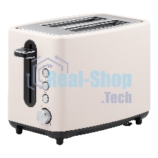 Тостер BBK TR84 молочный, 950 Вт, 2 слота