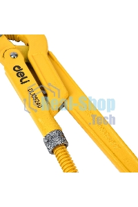 Трубный рычажный ключ №1 с изогнутыми губками Deli DL105240 315мм, раскрытие губок 0-40мм, сталь Cr-V