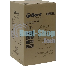 Пылесос профессиональный Bort BSS-1530 черный, 300/1500 Вт, уборка влажная/сухая, пылесборник мешок/контейнер 30л