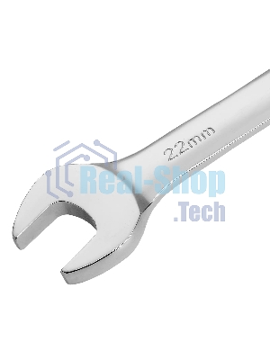 Ключ комбинированный Denzel, с трещеткой, 22 мм